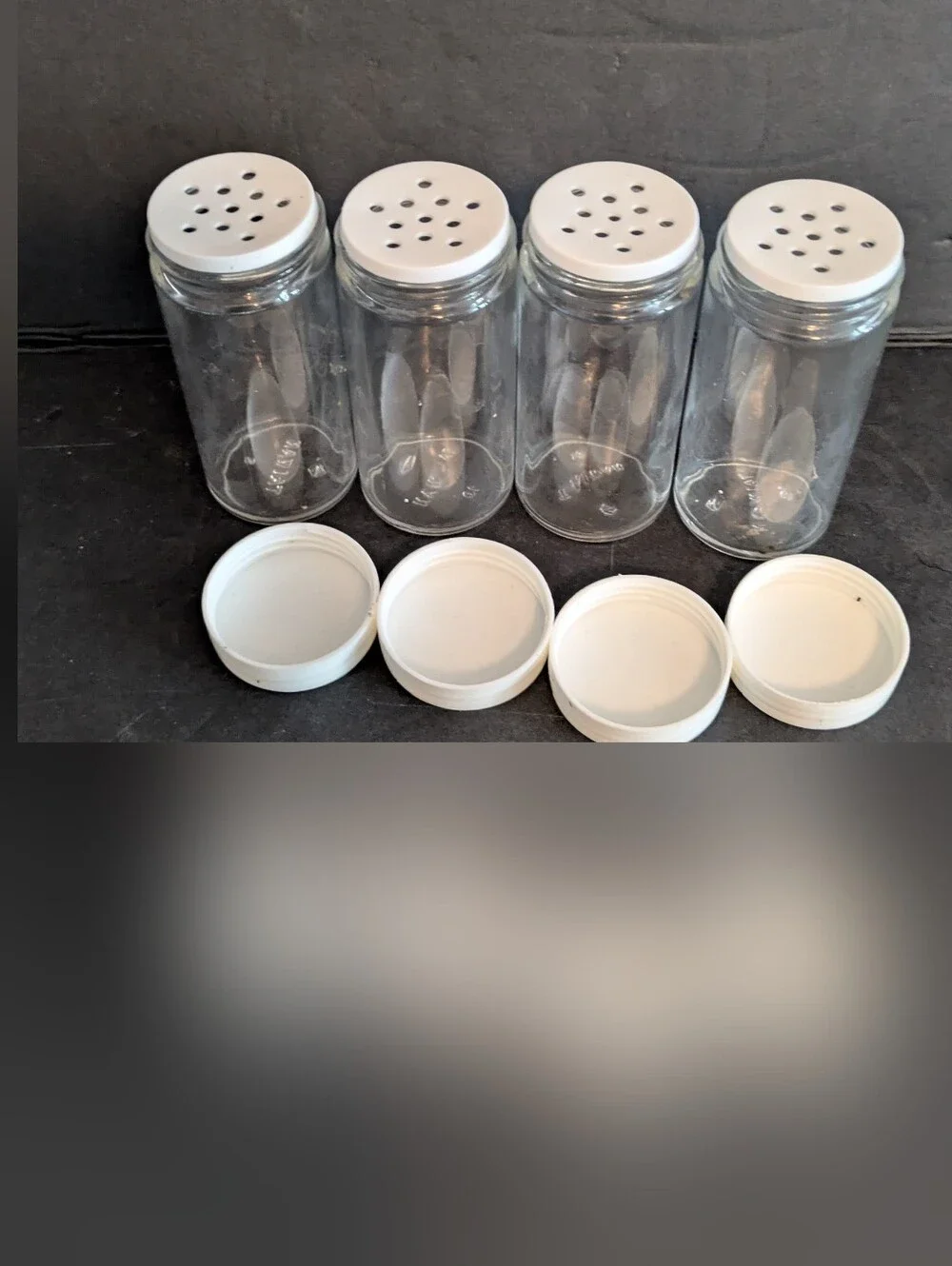 Spice Rack Black Metal Wall Mount or Free Standing Spice Rack with 6 Clear Jars